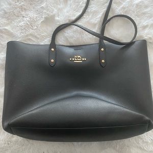 Leather Coach tote